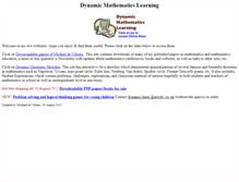 Tablet Screenshot of dynamicmathematicslearning.com